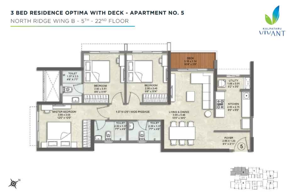 Kalpataru-Vivant-Floor-Plan-Apartment-No-5